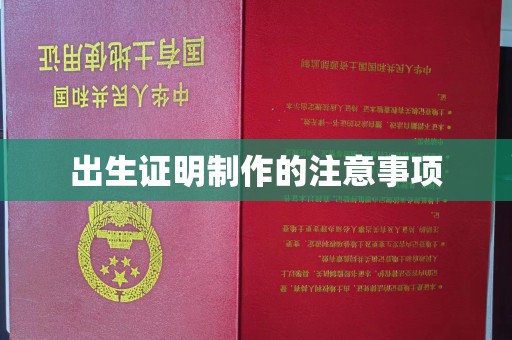 上高出生证明制作的注意事项