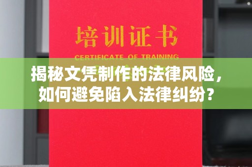 上高揭秘文凭制作的法律风险，如何避免陷入法律纠纷？