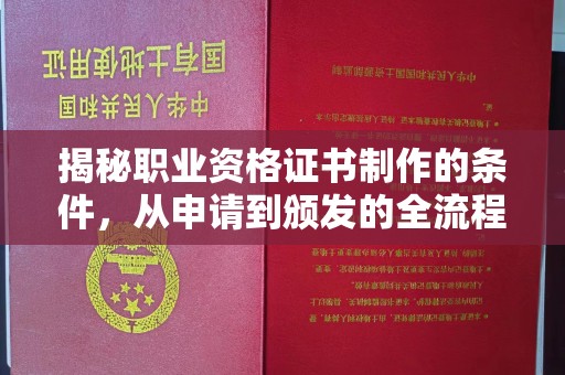 上高揭秘职业资格证书制作的条件，从申请到颁发的全流程解析