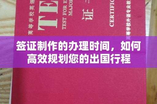 上高签证制作的办理时间，如何高效规划您的出国行程