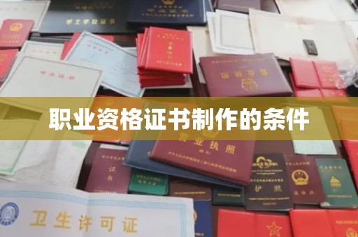 上高职业资格证书制作的条件