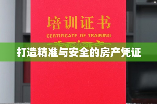 上高打造精准与安全的房产凭证